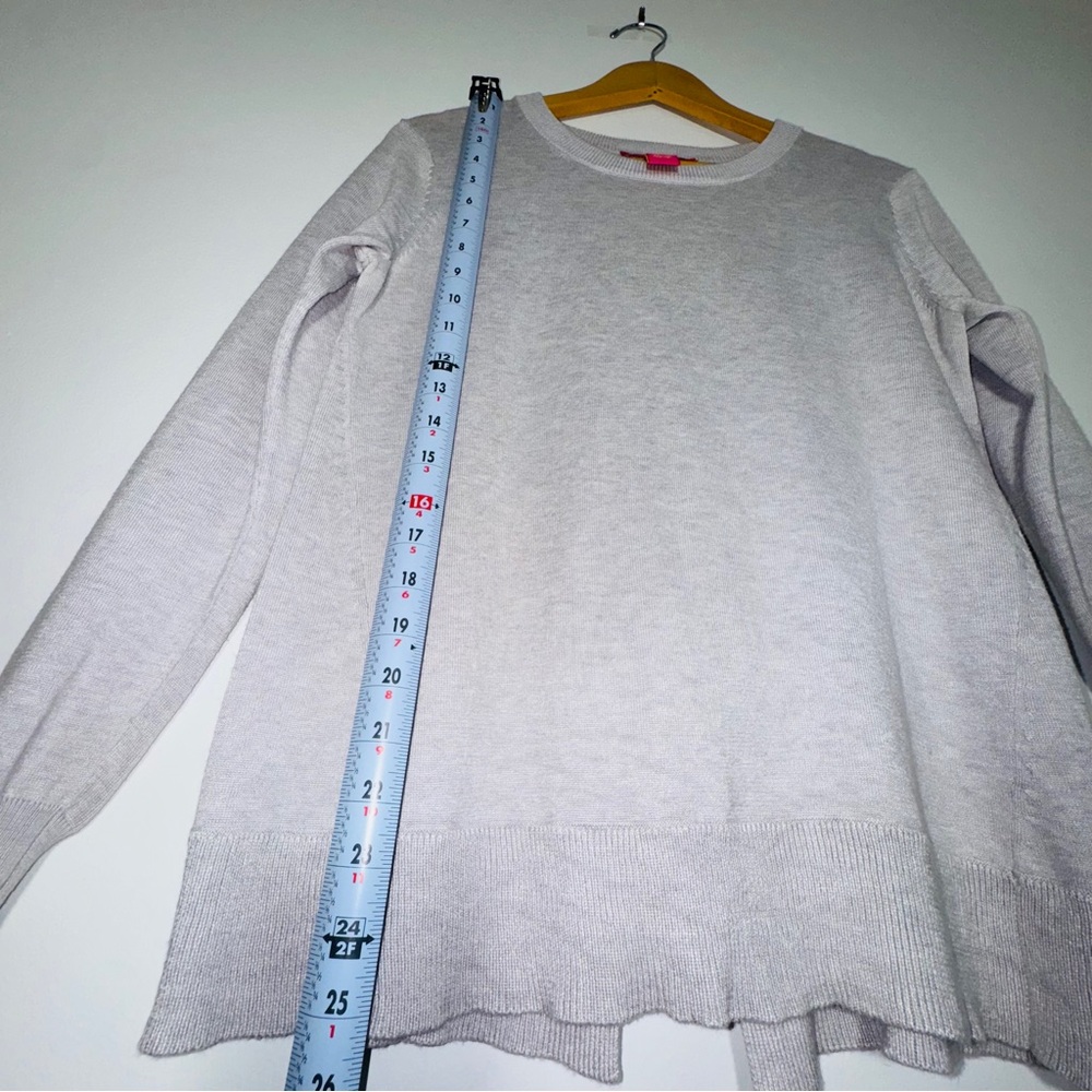 Catherine Malandrino gray bow back sweater long sleeve‎ soft knit size small - Picture 6 of 8